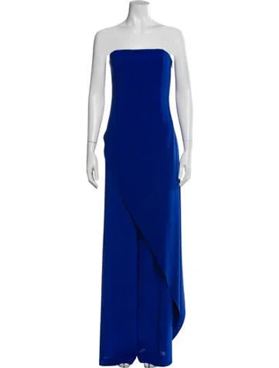 Pre-owned Alice And Olivia Strapless Jumpsuit In Blue
