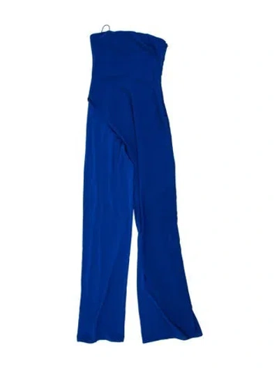 Pre-owned Alice And Olivia Strapless Jumpsuit In Blue