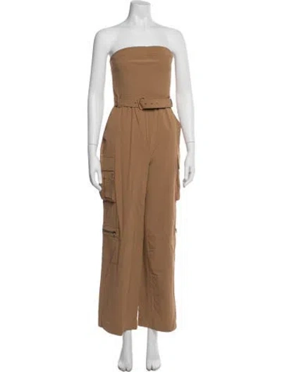 Pre-owned Alice And Olivia Strapless Jumpsuit In Brown