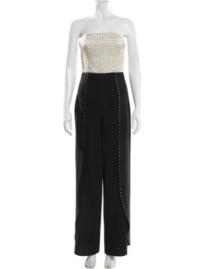 Pre-owned Alice And Olivia Strapless Jumpsuit In Gray
