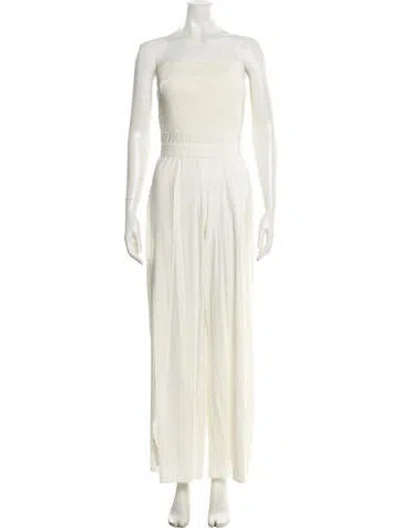 Pre-owned Alice And Olivia Strapless Jumpsuit In Neutral