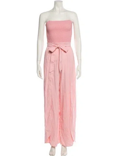 Pre-owned Alice And Olivia Strapless Jumpsuit In Pink