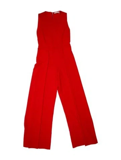 Pre-owned Alice And Olivia Strapless Jumpsuit In Red