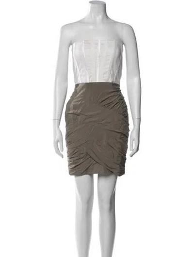 Pre-owned Alice And Olivia Strapless Mini Dress In Multi