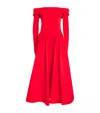 Alice And Olivia Chara Midi Dress In Red