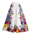Alice And Olivia Earla Floral Flared Midi Skirt