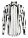 Alice And Olivia Dimitra Oversized High-low Shirt In White
