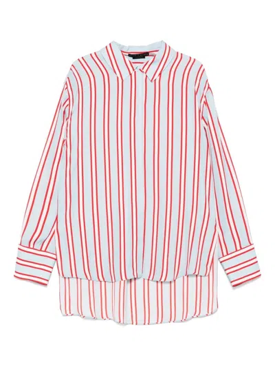 Alice And Olivia Stripe Shirt In Light Blue