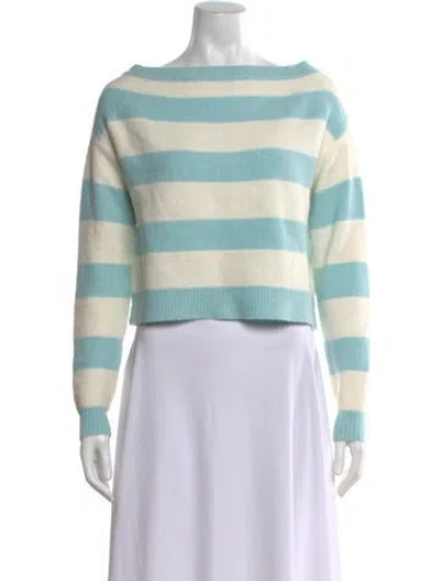 Pre-owned Alice And Olivia Striped Bateau Neckline Sweater W/ Tags In Multi