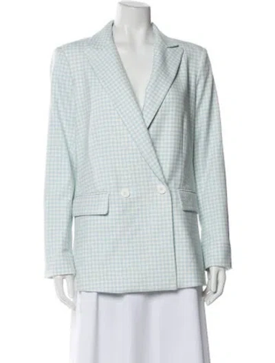 Pre-owned Alice And Olivia Striped Blazer In Blue