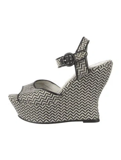 Pre-owned Alice And Olivia Striped Espadrilles In Multi