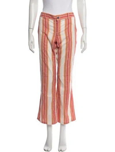 Pre-owned Alice And Olivia Striped Flared Pants In Multicolor