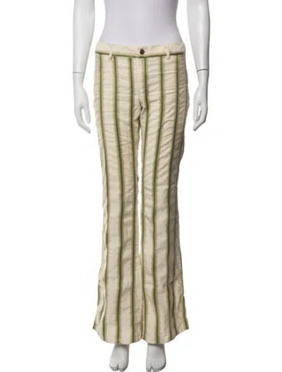 Pre-owned Alice And Olivia Striped Flared Pants In Multicolor