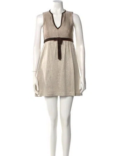 Pre-owned Alice And Olivia Striped Mini Dress
