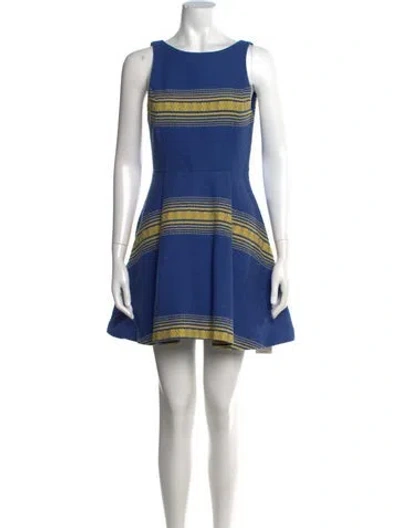 Pre-owned Alice And Olivia Striped Mini Dress In Multi