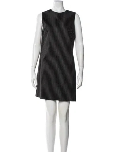 Pre-owned Alice And Olivia Striped Mini Dress W/ Tags In Black
