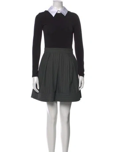 Pre-owned Alice And Olivia Striped Mini Dress W/ Tags In Grey