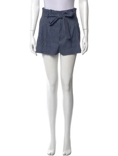 Pre-owned Alice And Olivia Striped Mini Shorts In Blue