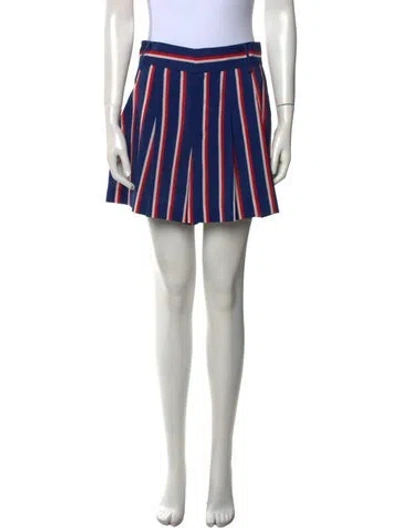 Pre-owned Alice And Olivia Striped Mini Shorts In Multi