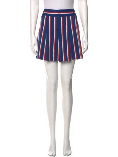 Pre-owned Alice And Olivia Striped Mini Shorts In Multi