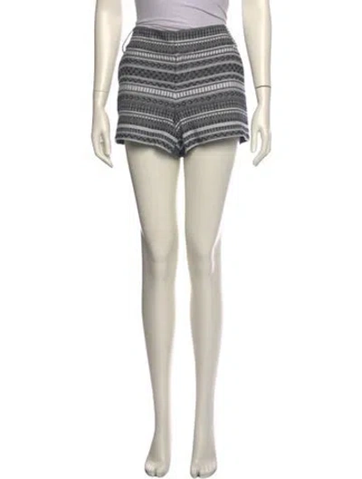 Pre-owned Alice And Olivia Striped Mini Shorts In Neutral