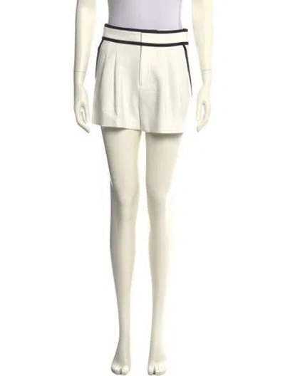 Pre-owned Alice And Olivia Striped Mini Shorts W/ Tags In White