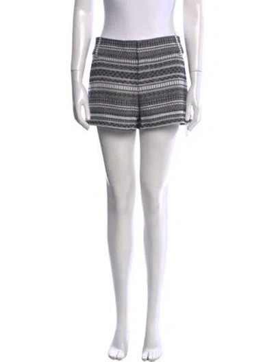 Pre-owned Alice And Olivia Striped Mini Shorts In White