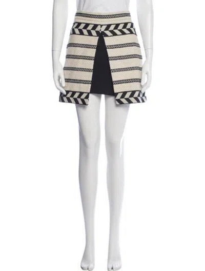 Pre-owned Alice And Olivia Striped Mini Skirt