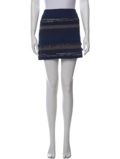 Pre-owned Alice And Olivia Striped Mini Skirt