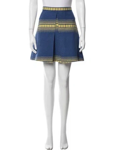 Pre-owned Alice And Olivia Striped Mini Skirt In Multi