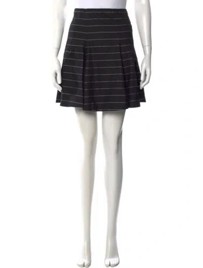 Pre-owned Alice And Olivia Striped Mini Skirt In Multi