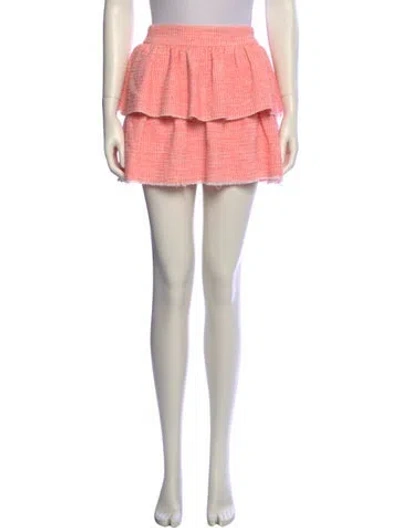 Pre-owned Alice And Olivia Striped Mini Skirt In Pink
