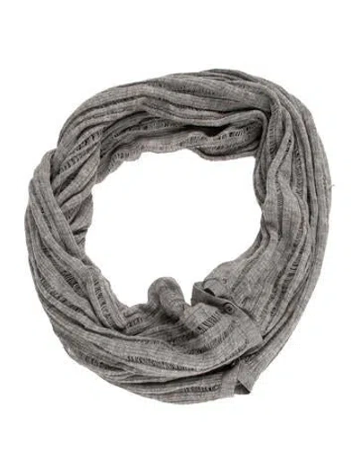 Pre-owned Alice + Olivia Striped Scarf In Grey