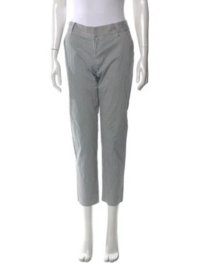 Pre-owned Alice And Olivia Striped Straight Leg Pants In Multi