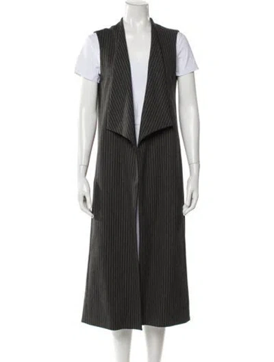 Pre-owned Alice And Olivia Striped Vest In Gray