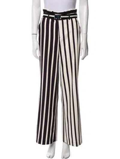 Pre-owned Alice And Olivia Striped Wide Leg Pants In Multi