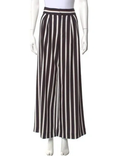 Pre-owned Alice And Olivia Striped Wide Leg Pants In Multi