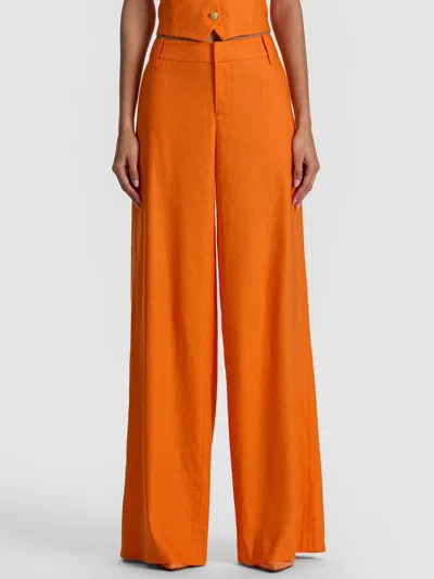 Alice And Olivia Stu Baggy Pant In Orange