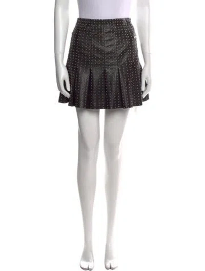 Pre-owned Alice And Olivia Studded Accents Mini Skirt W/ Tags In Black