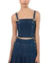 Alice And Olivia Sue Bustier Cropped Top In Multi