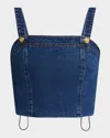 Alice And Olivia Sue Bustier Cropped Top In Love Train