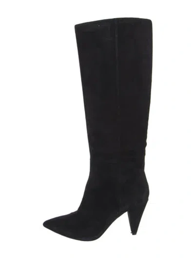 Pre-owned Alice And Olivia Suede Boots In Black