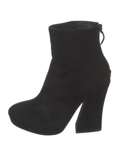 Pre-owned Alice And Olivia Suede Boots In Black