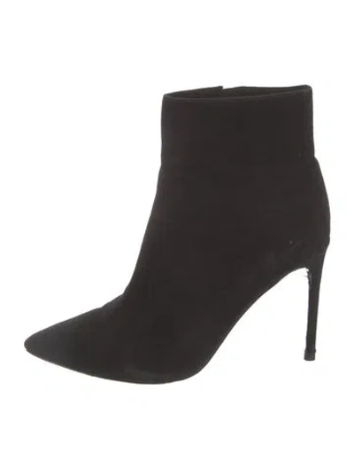 Pre-owned Alice + Olivia Suede Boots In Black