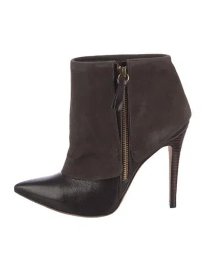 Pre-owned Alice And Olivia Suede Boots In Brown