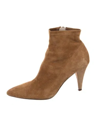 Pre-owned Alice And Olivia Suede Boots In Neutral