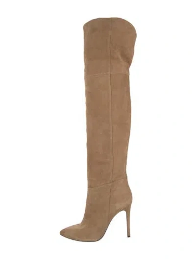 Pre-owned Alice And Olivia Suede Boots In Neutrals