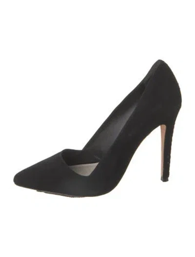 Pre-owned Alice And Olivia Suede D'orsay Pumps In Black