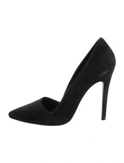 Pre-owned Alice And Olivia Suede D'orsay Pumps In Black