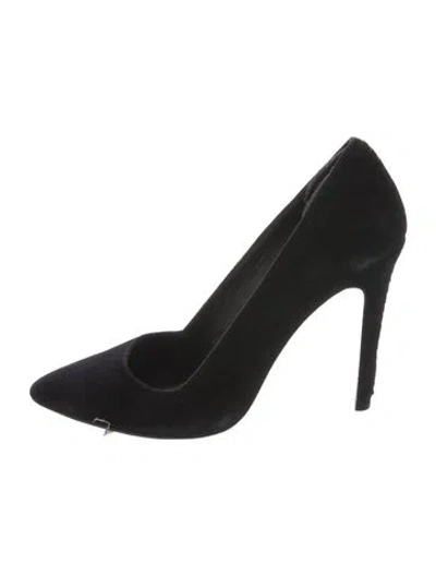 Pre-owned Alice And Olivia Suede Pumps In Black